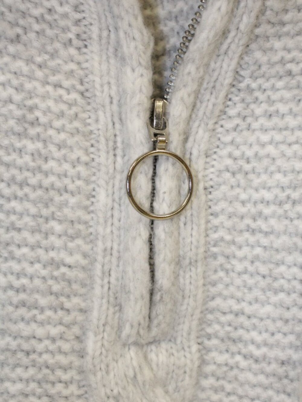 Gray Cable Knit Sweater - Picture 3 of 5